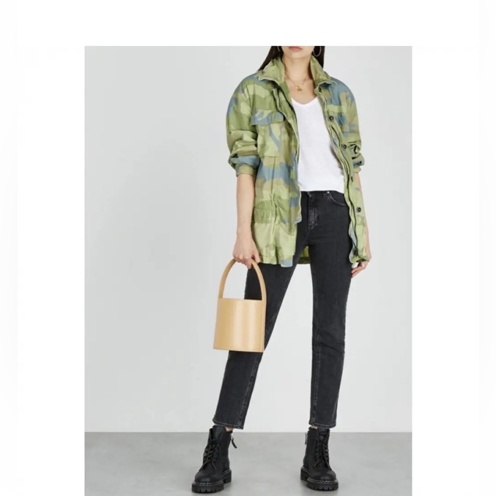 Free people Lead the Way Utility Jacket in Lime Combo size S